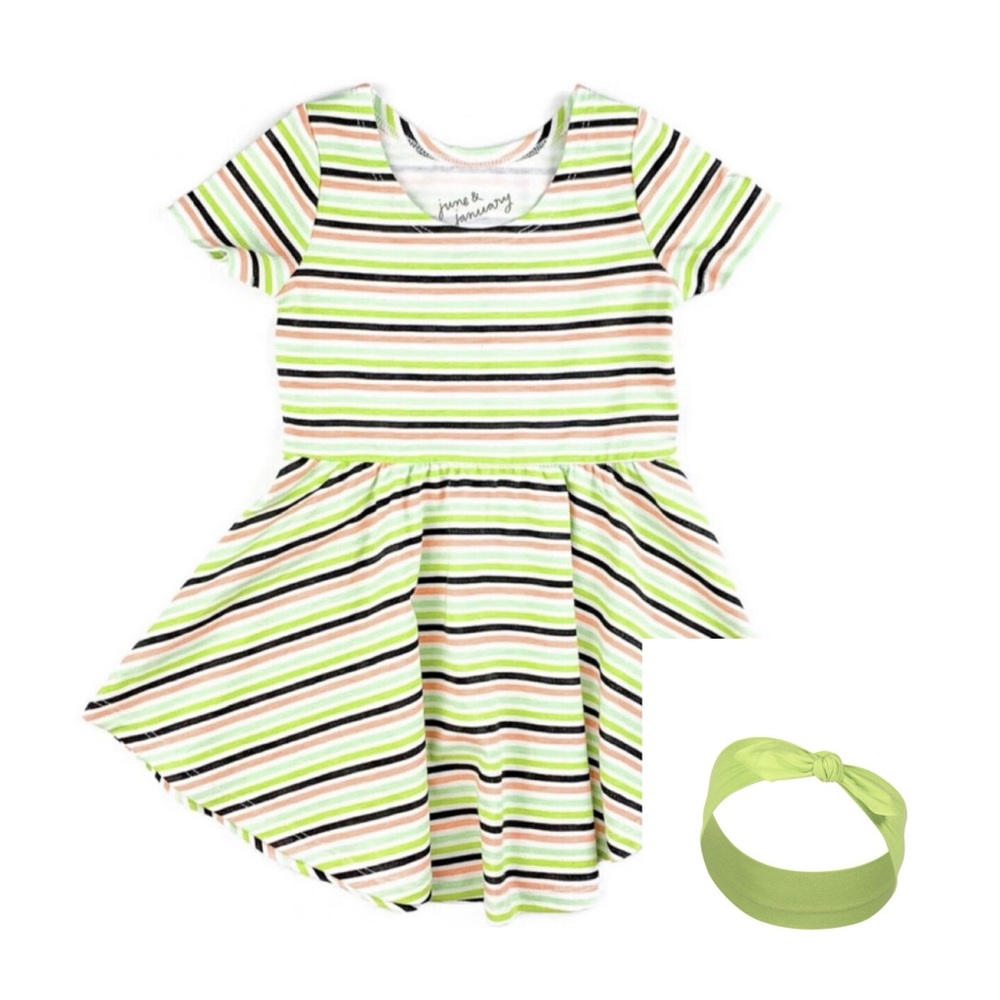 🆕 June & January • Swing Dress & Knotted Headband Set